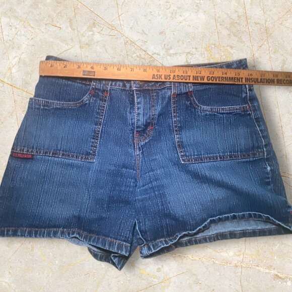 U.S. Polo Assn. Girls Denim Shorts Size 13/14 With Pockets & Contrast Stitching - Picture 3 of 6
